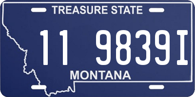 MT license plate 119839I
