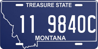 MT license plate 119840C