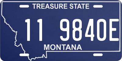 MT license plate 119840E