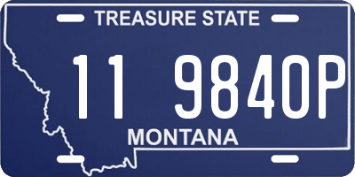 MT license plate 119840P