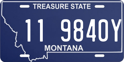 MT license plate 119840Y