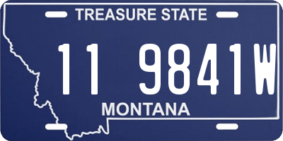 MT license plate 119841W