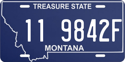 MT license plate 119842F