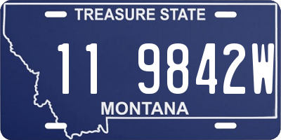 MT license plate 119842W