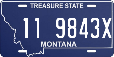 MT license plate 119843X