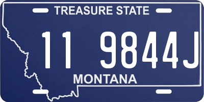 MT license plate 119844J