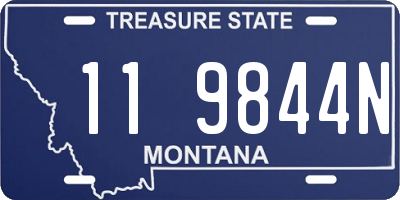 MT license plate 119844N
