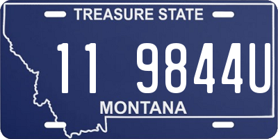 MT license plate 119844U