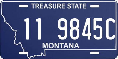 MT license plate 119845C