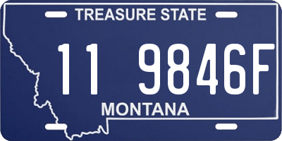 MT license plate 119846F