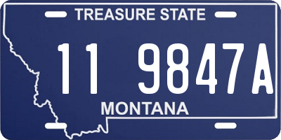 MT license plate 119847A