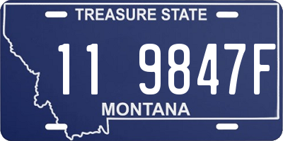 MT license plate 119847F