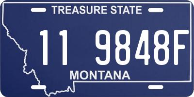 MT license plate 119848F