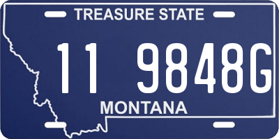 MT license plate 119848G
