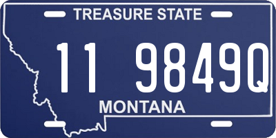 MT license plate 119849Q