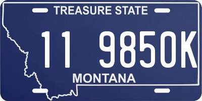 MT license plate 119850K