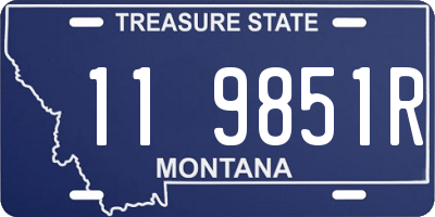MT license plate 119851R