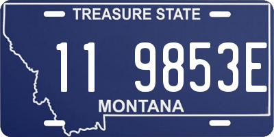 MT license plate 119853E
