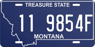 MT license plate 119854F