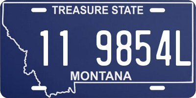 MT license plate 119854L