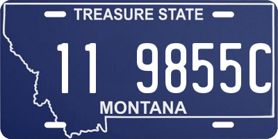 MT license plate 119855C