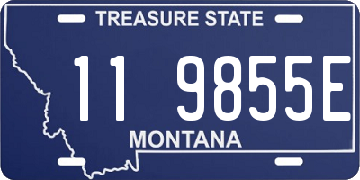MT license plate 119855E