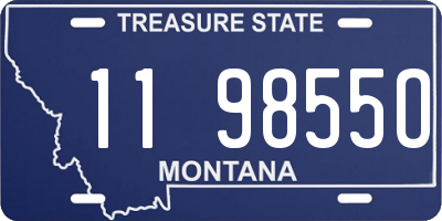 MT license plate 119855O