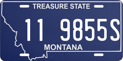 MT license plate 119855S