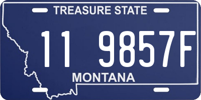MT license plate 119857F