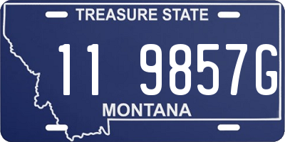 MT license plate 119857G