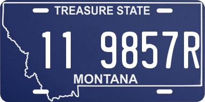 MT license plate 119857R
