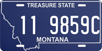 MT license plate 119859C
