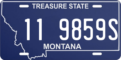 MT license plate 119859S