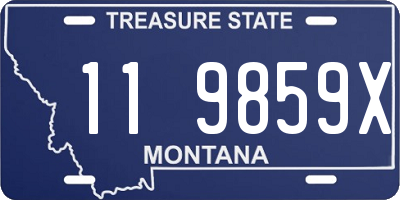 MT license plate 119859X