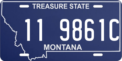 MT license plate 119861C