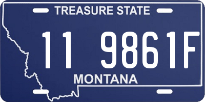 MT license plate 119861F