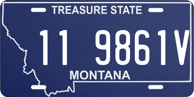 MT license plate 119861V