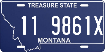 MT license plate 119861X