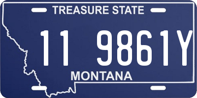 MT license plate 119861Y