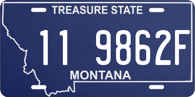 MT license plate 119862F