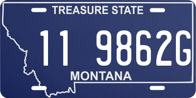 MT license plate 119862G