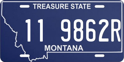 MT license plate 119862R
