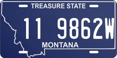 MT license plate 119862W