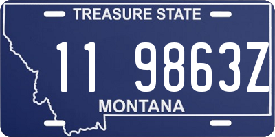MT license plate 119863Z