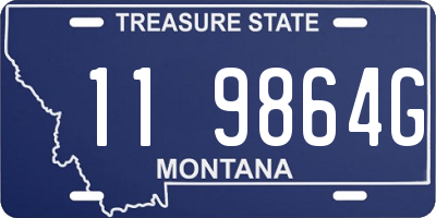 MT license plate 119864G