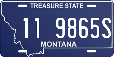MT license plate 119865S