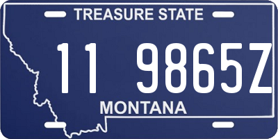 MT license plate 119865Z