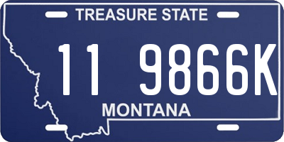 MT license plate 119866K