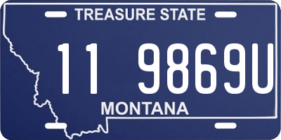 MT license plate 119869U