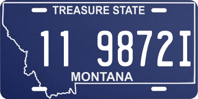 MT license plate 119872I
